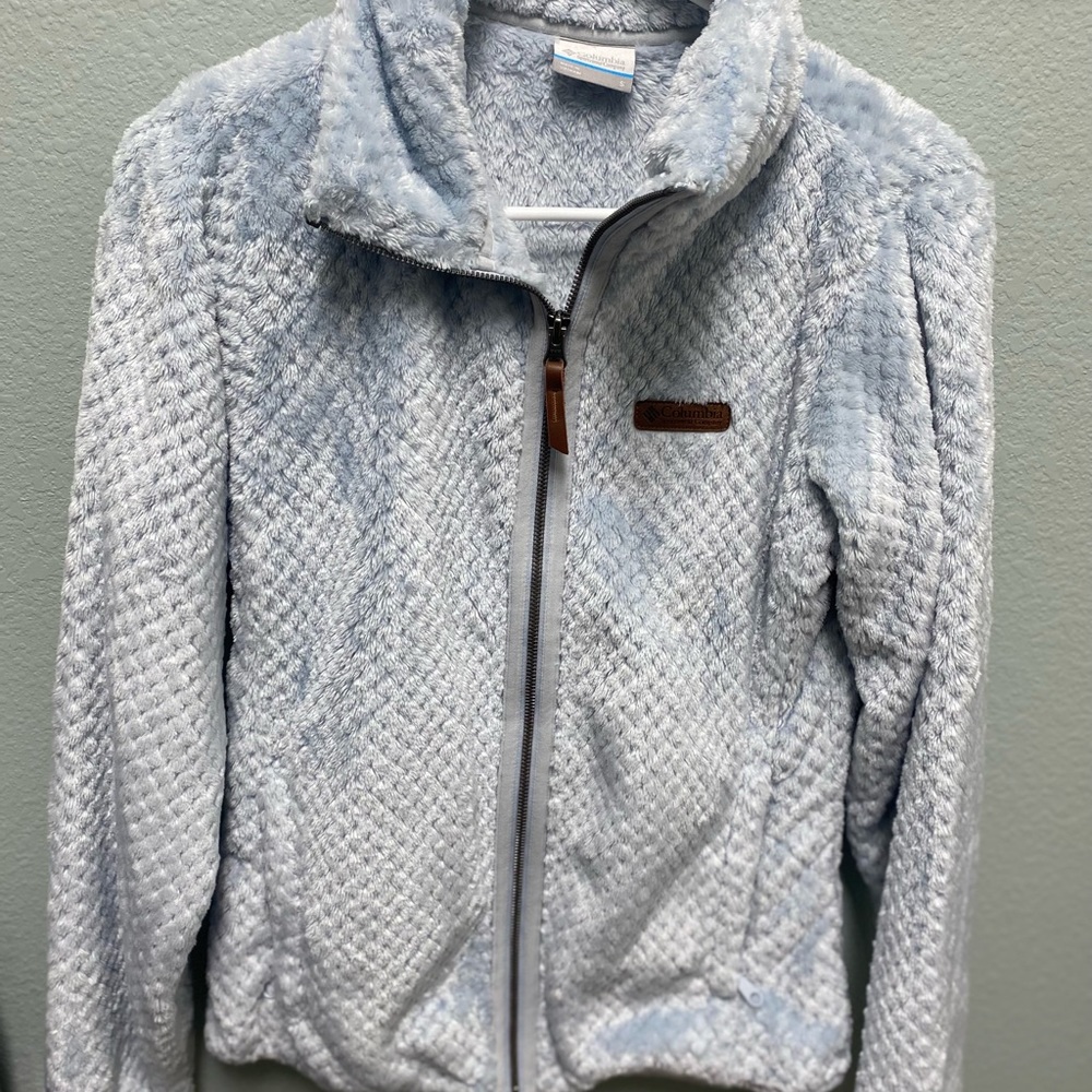 Columbia Women's Fire Side Sherpa Full Zip Fleece Cirrus Grey new without tags